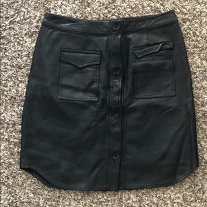 Opening Ceremony genuine leather black skirt sz 2